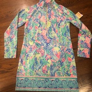 NWT Lilly Pulitzer mermaid cove popover dress